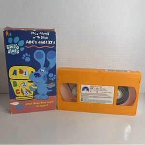 Blues Clues Abcs and 123s VHS Tape 1999 Orange Nick Jr Nickelodeon